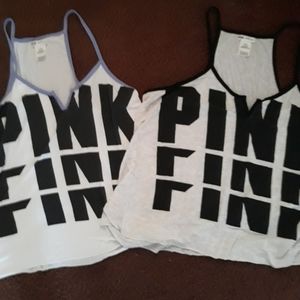 2 Pink tank tops